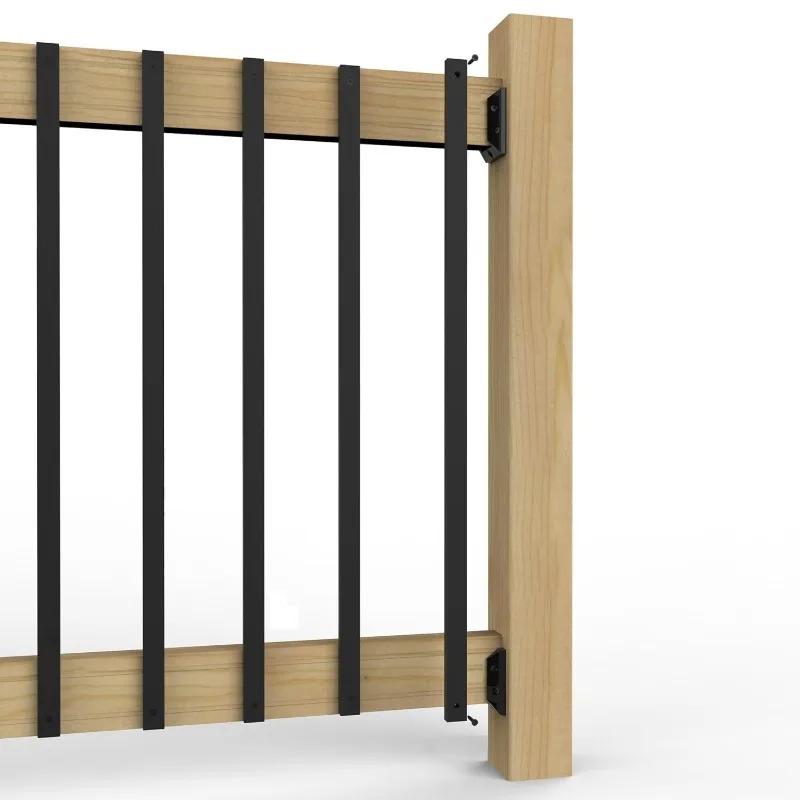 

100 Pack Deck Balusters 36" Rectangle Staircase Baluster, Black Metal Deck Spindle and Stairs Railing,Hollow Rectangle Deck Balu