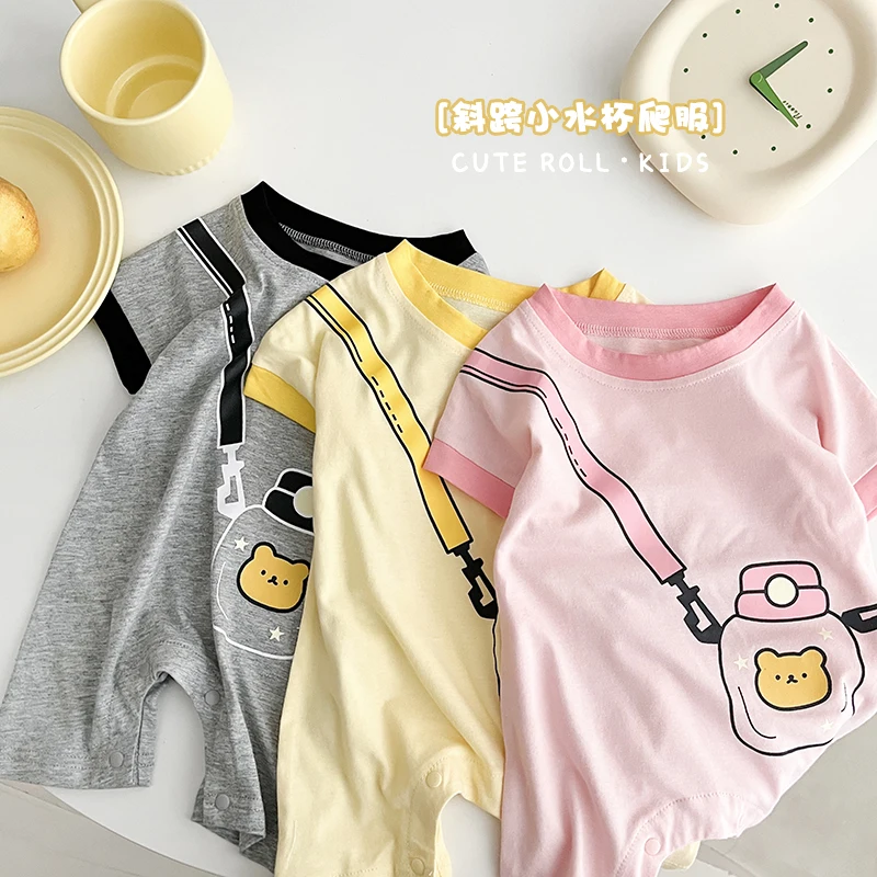 

Jenny&Dave Baby clothes 2023 summer jumpsuit men and women baby romper 2023 new summer outing foreign style climbing clothes for