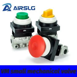 Pneumatic button switch two position three-way mechanical valve manual valve VM130-01-33A VM130-01-30RA VM120-01-30RA