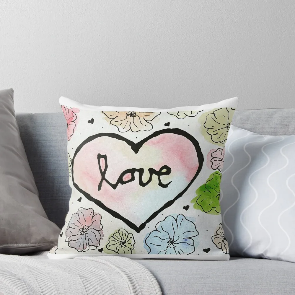 

Colorful Love Throw Pillow christmas pillow case autumn pillowcase Pillowcases Cushion Covers Sofa pillow