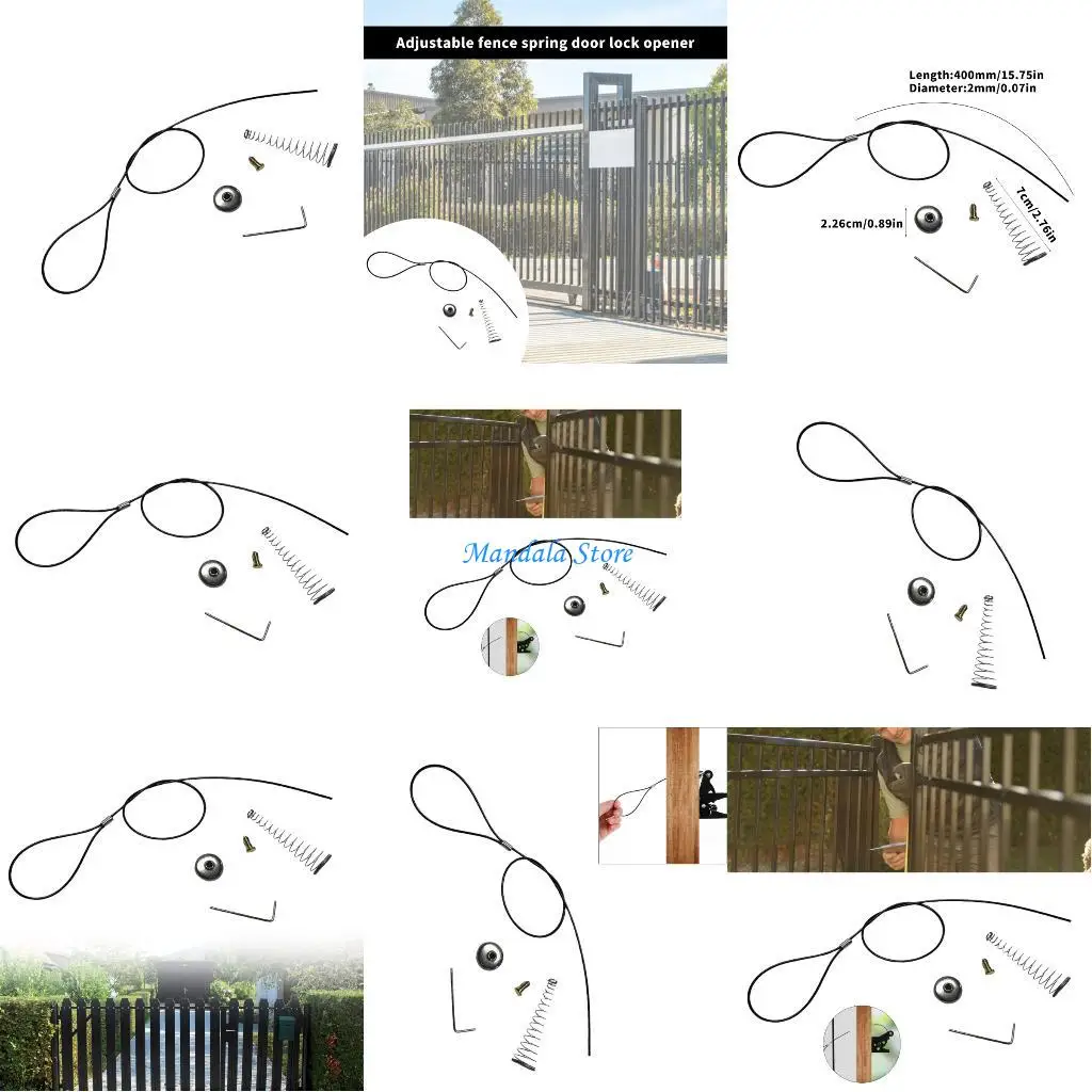 

U2JC Modern Stylish Gate Spring Latches Opener for Aesthetic Enhancement on and Iron Home Gates