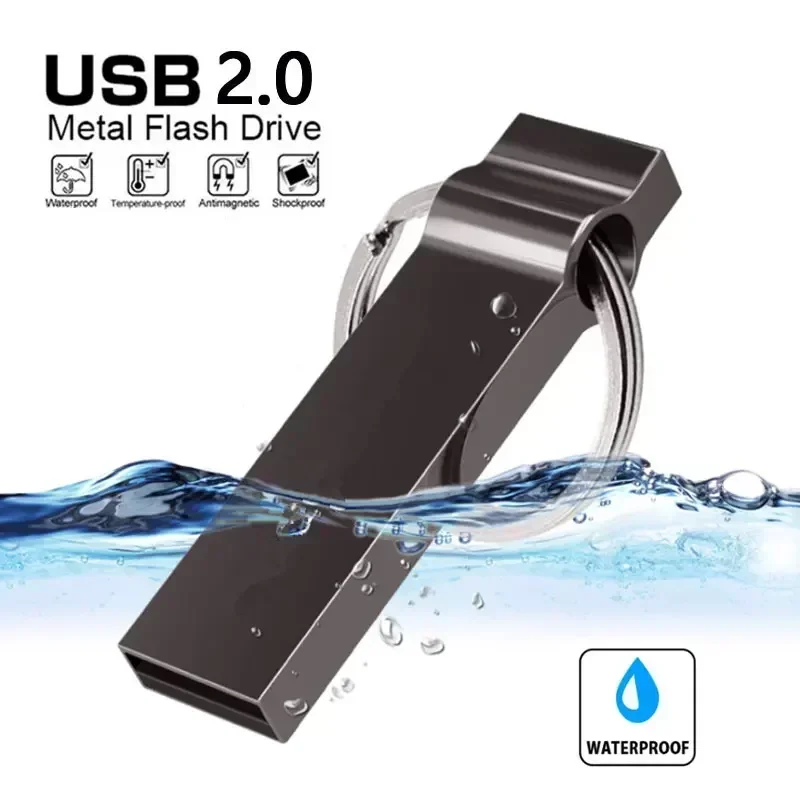 고속 USB 플래시 드라이브 2.0 메탈 펜드라이브, U 디스크 메모리 스틱, 펜 드라이브, 64GB, 128GB, 256GB, 512GB, 4GB, 8GB, 16GB, 32GB