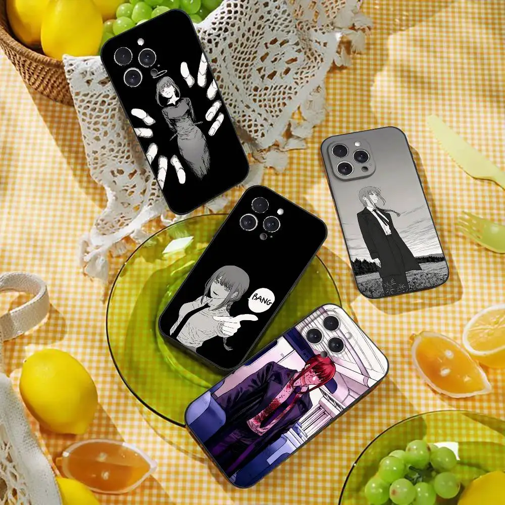 

Anime M-Makima-S Phone Case Black Shell For IPhone 17/16/15/13/14 Pro Max/ 11Plus/X/Xr/Xs Max/12mini Compatible Models