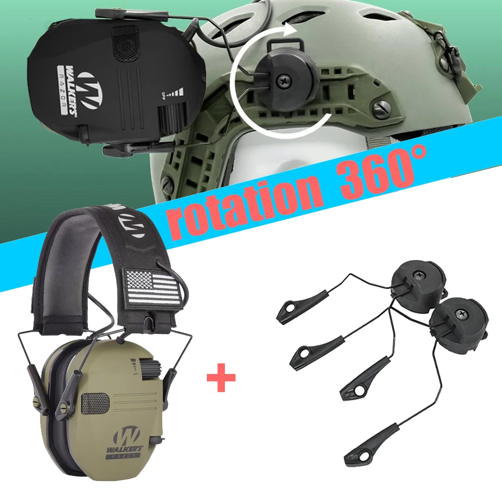 

Electronic earmuf ARC OPS-CORE Helmet Rail Adapter Tactical headphone Stand for Howard Leight Impact Sport hunt shooting headset