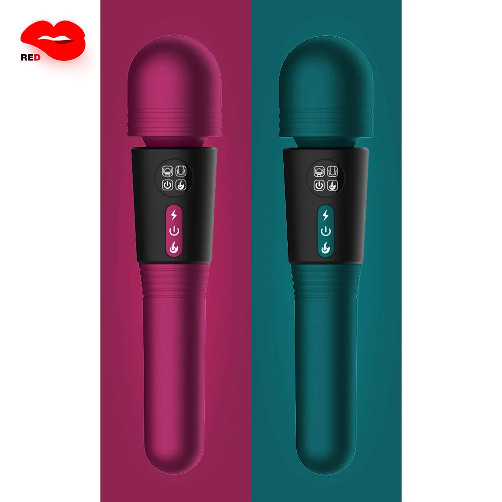 Double-headed women vibrator AV magic wand g-spot vagina nipple stimulator dildo erotic masturbator massage sex toys for couples