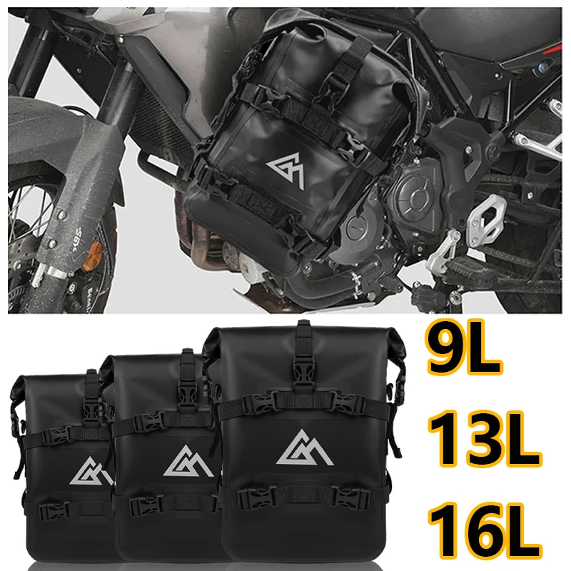 Motorcycle Bumpers Bag Waterproof Motorcycle Side Frame Bag Motorcycle Crash Bar Bag Universal Motor Riding Tools Storage Bag