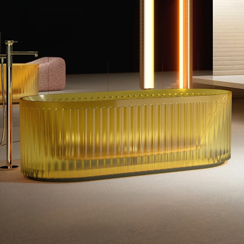 Transparent resin bathtub Independent family integrated hotel B & B project Internet celebrity bathtub