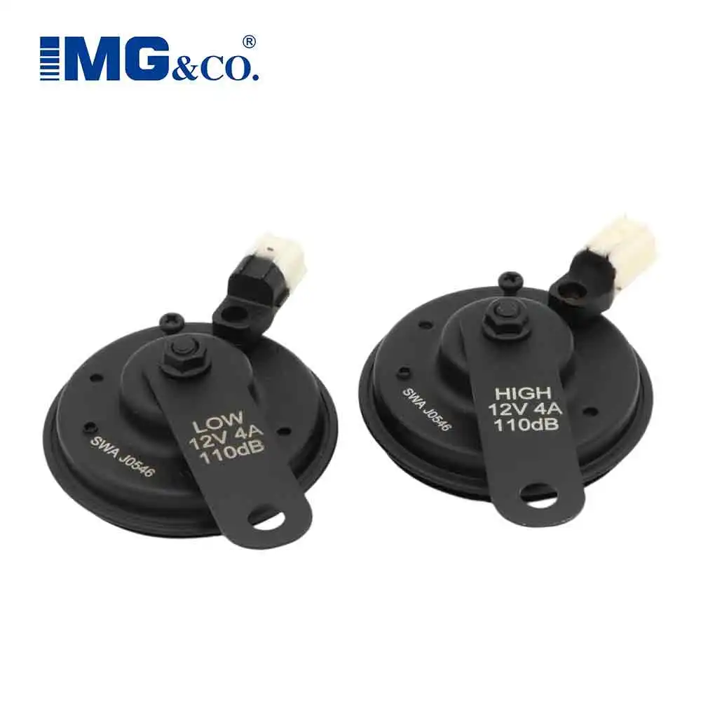 

Universal Car Electric Horn Kit 12V 4A 110dB Waterproof Round Tweeter Tweeter For Japanese, American, German Packaging: 2pcs
