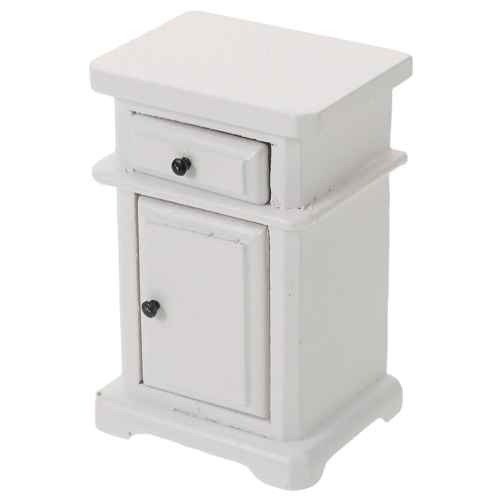 Casa Mini muebles casa de muñecas sala de estar juguete mesa auxiliar en miniatura accesorio de madera gabinete lateral soportes de noche