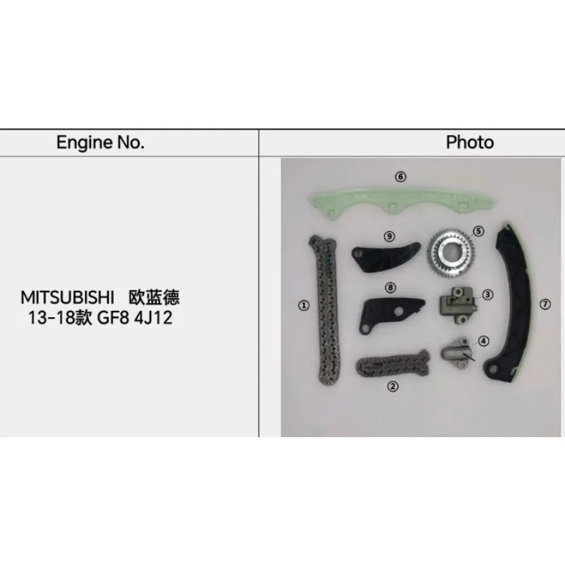 4J12 Timing Chain Kit for mitsubishi 4J12 Engine KC-27 Timing Repair Kit