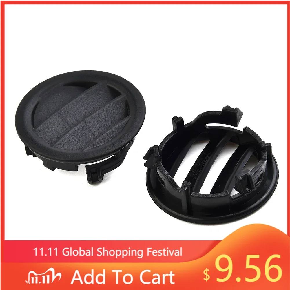 Car Air Ac Vent 20468049877L9 20468049878Q02 2046805087 2PCS Plastic Black Easy To Install Parts Replacement Side