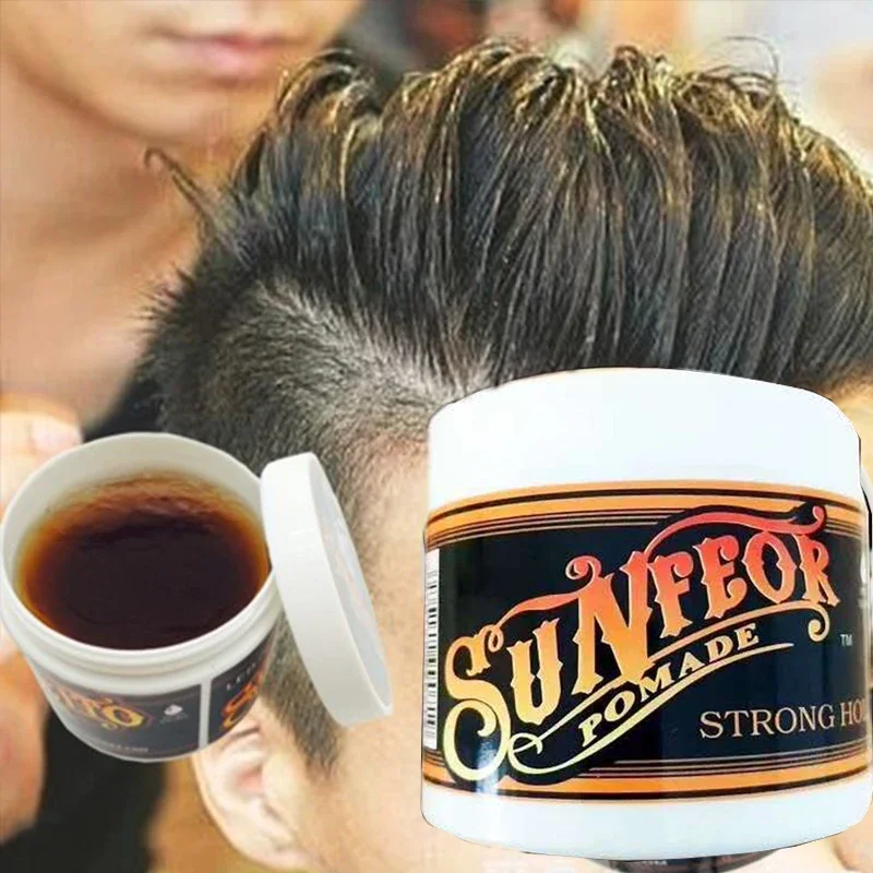 

Hair wax skeleton cream slicked oil mud keep hair men oil no original Hair Pomade Strong style restoring Pomade