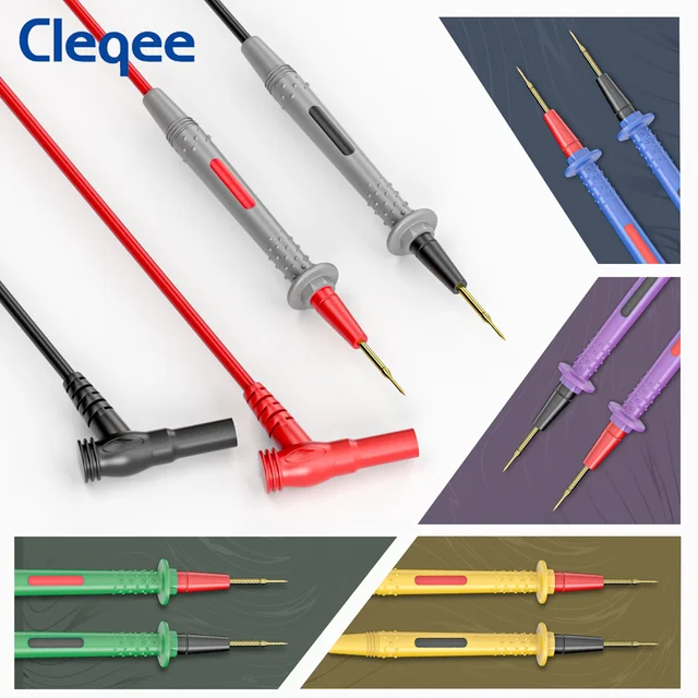 Cleqee P1506 2 sztuk profesjonalny multimetr cyfrowy sonda przewody pomiarowe 1000V 10A uniwersalna końcówka igły multimetr Tester Pen kabel