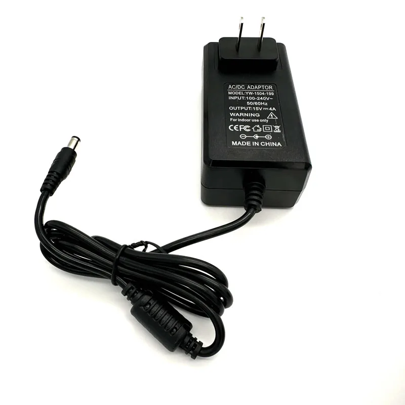 Universal 15V 4A Power Supply 60W 5.5x2.5mm 5.5*2.1mm USB C Type C Power Adapter Charger Replacement 15V 3.5A 3A 2.5A