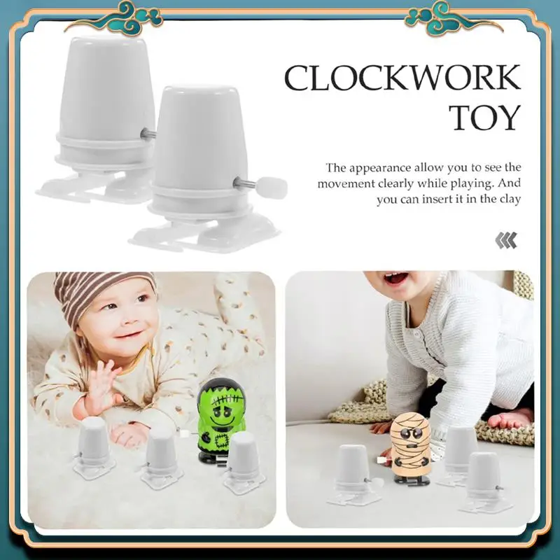 ABJG-120Pcs روبوت على شكل عقارب الساعة للأطفال آلية حركة الريح ألعوبة