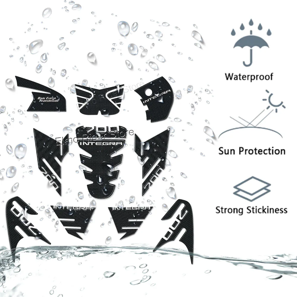 혼다 인테그라 700 용 장식 방수 데칼, 3D 에폭시 송진 오토바이 탱크 패드 보호 스티커, 신제품