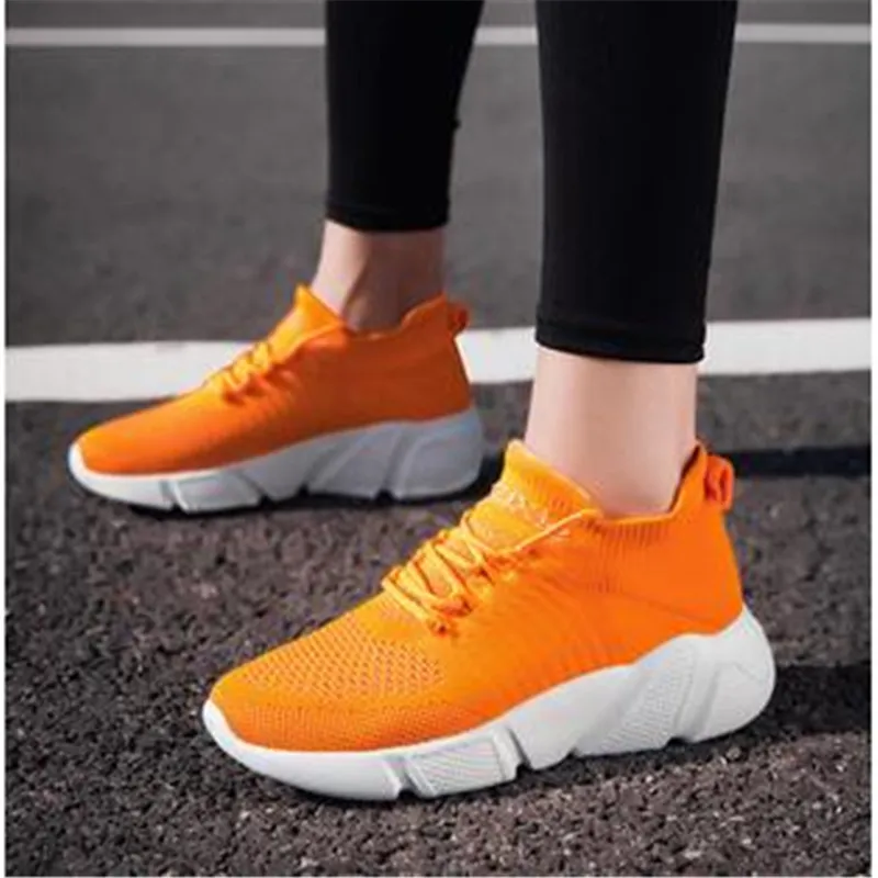 Men\'s Sneakers Shoes for Women Tennis Trend Socks Walking Shoes Loafer Breathable Casual Running Summer Green Large Size 35-47