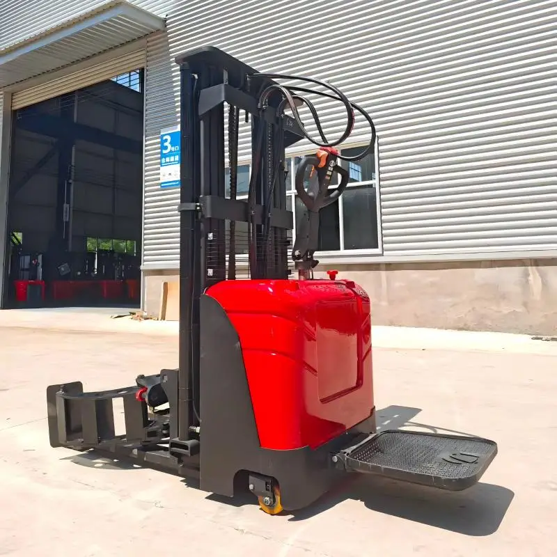 

Electric forklift hydraulic lifting stacker small fully automatic telescopic loading and unloading loader custom made