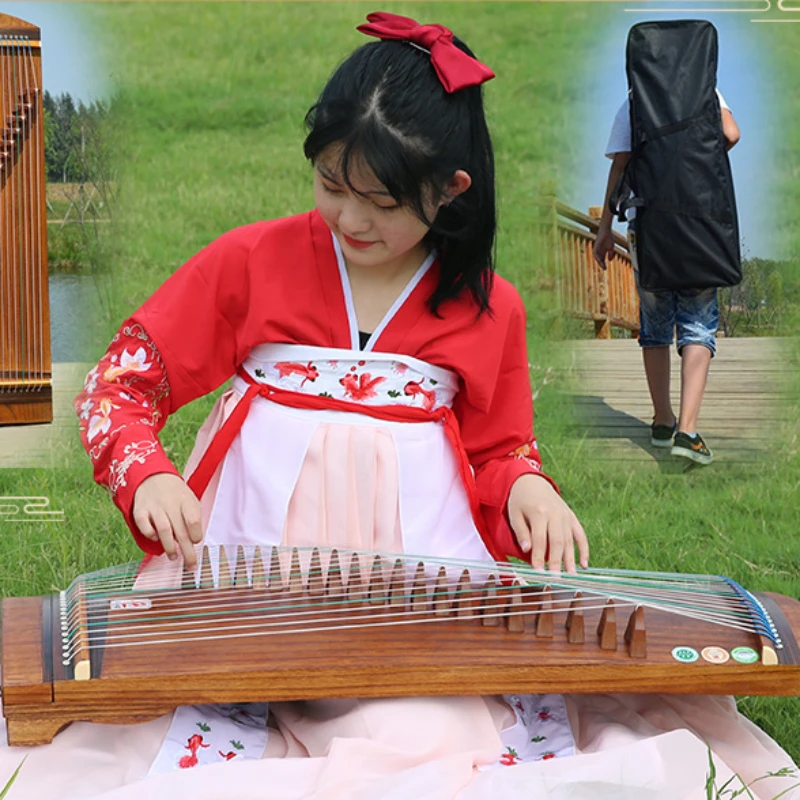 90cm Mini Guzheng 21 String Portable Professional Guzheng Guqin Chinese Instrument Solid Wood Zither Beginner Playing Gifts