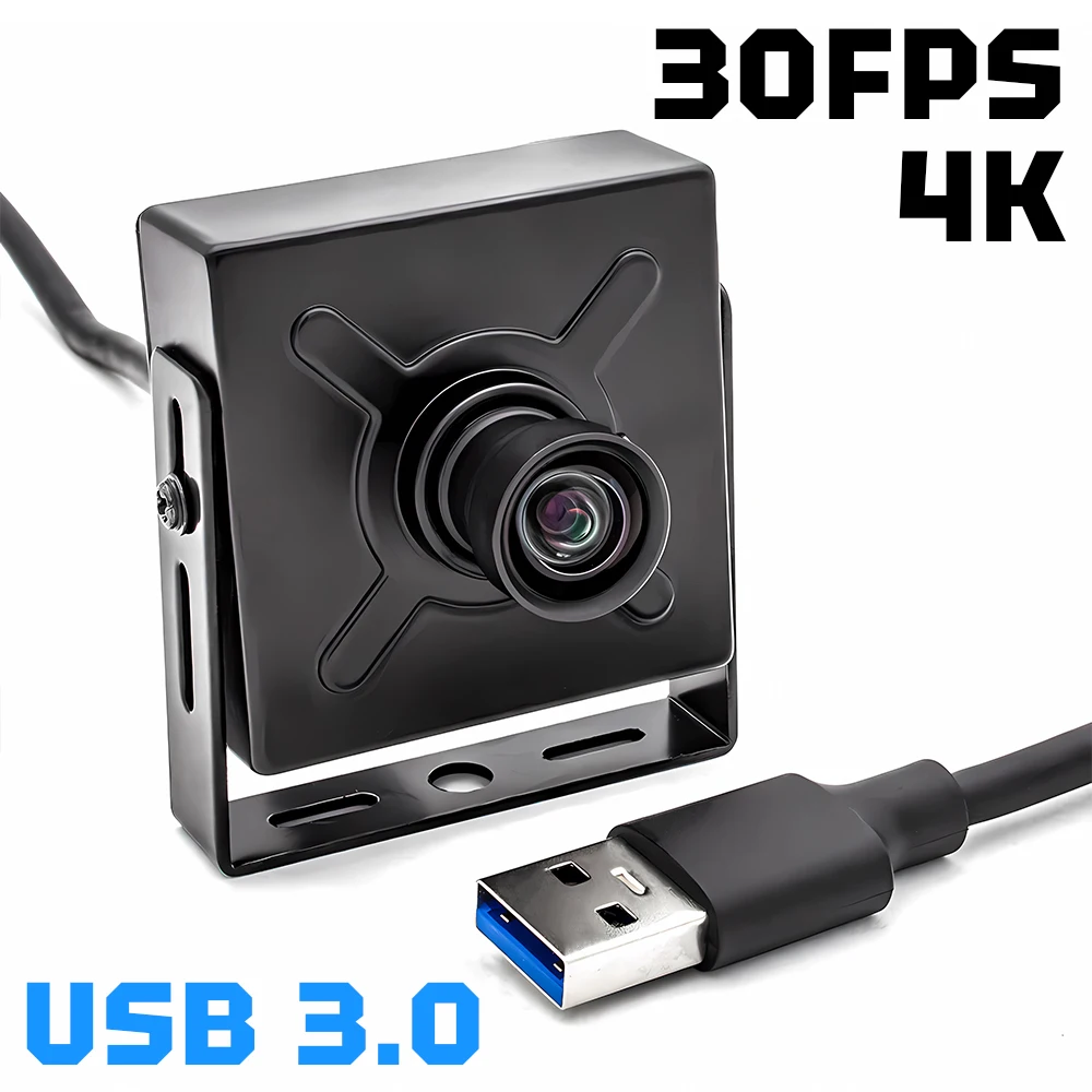 

USB3.0 Camera 4K 30FPS Industrial Metal Box 1.2.8" IMX415 CMOS With No Distortion Lens Plug Play For Live Video Teaching Meeting