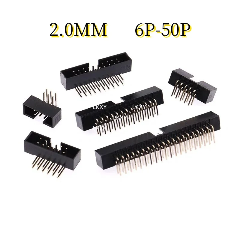 

10PCS/LOT IDC3 2.0MM spacing simple horn seat bend needle seat 6P/8P/10P/12P/14P/16P/20P/24P/26P/30P/34P/40P/50P