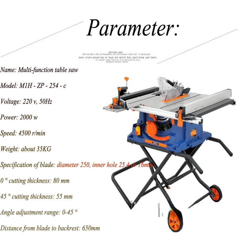 Woodworking Table Saw Multifunctional Dust Saw Cutting Machine Saw Power Tool Chainsaw Electric Circular