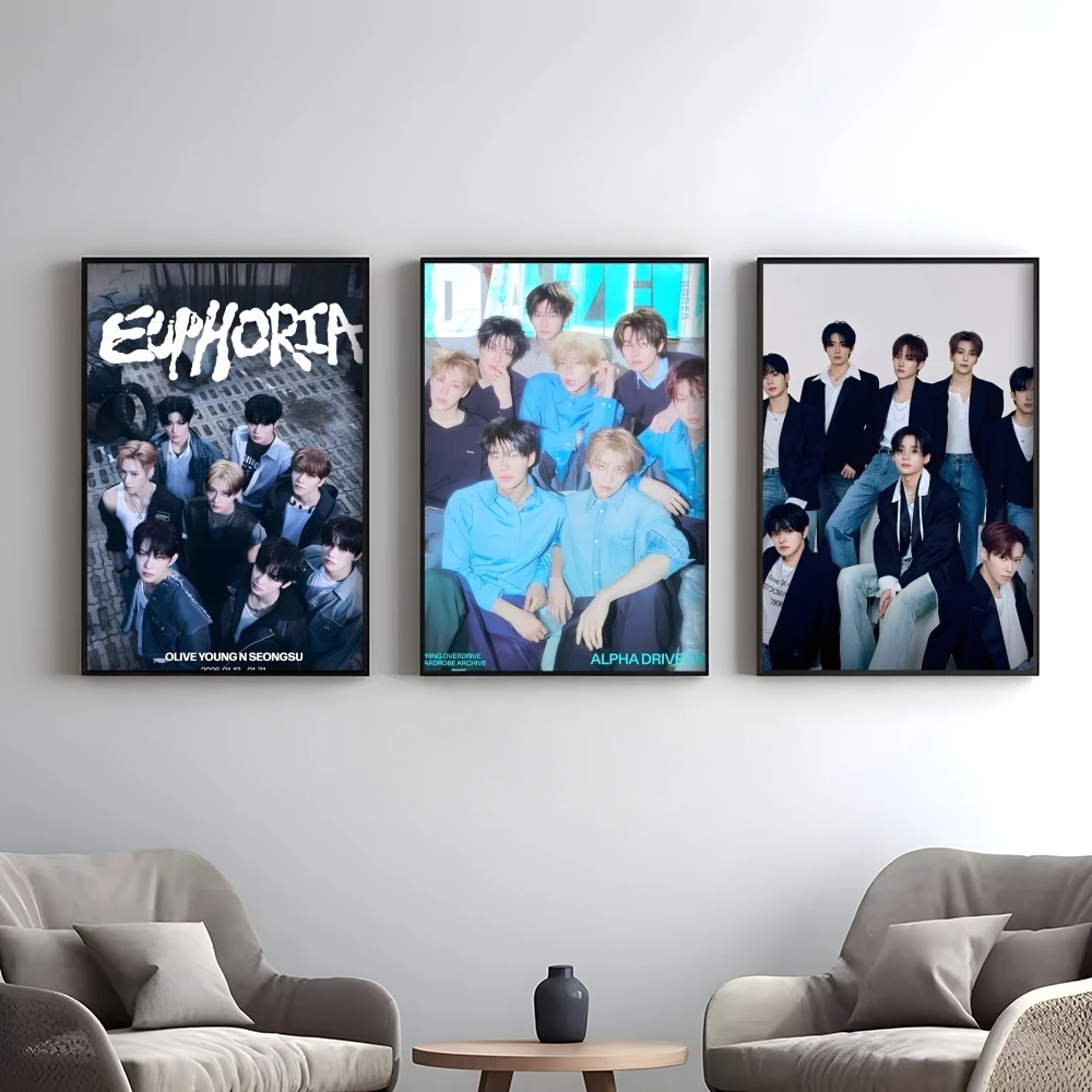Kpop Band A-ALPHA DRIVE ONE Poster Elegant And Affordable Wall Art Stickers For Dormitory Living Room And Bedroom Spaces