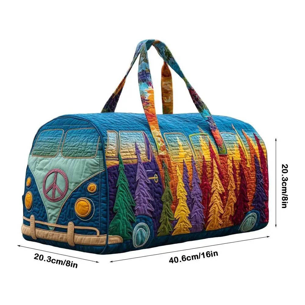Sac de voyage matelassé en coton, design 3D, style hippie, sac de sport à motif grenouille, sacs de nuit style bohème, sacs de sport pour la gym