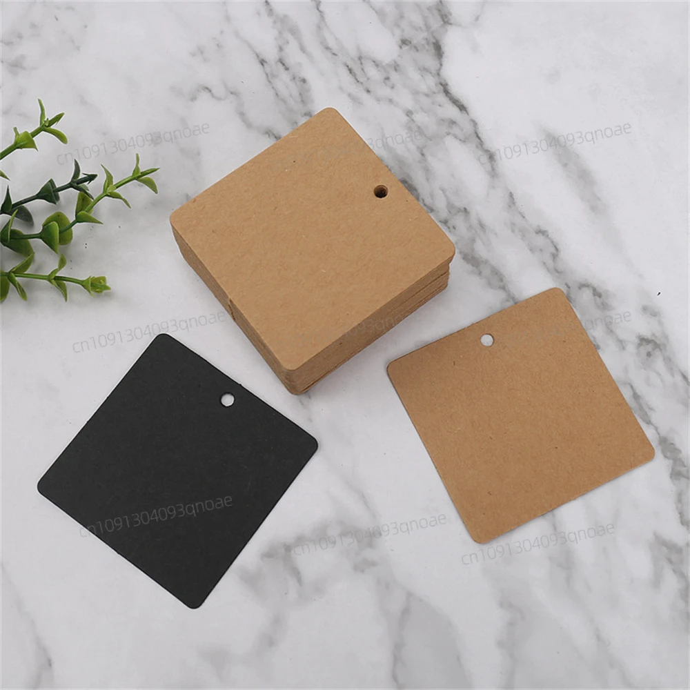 490pcs 6x6cm Square Hang Tags Blank Price Tags for Clothing