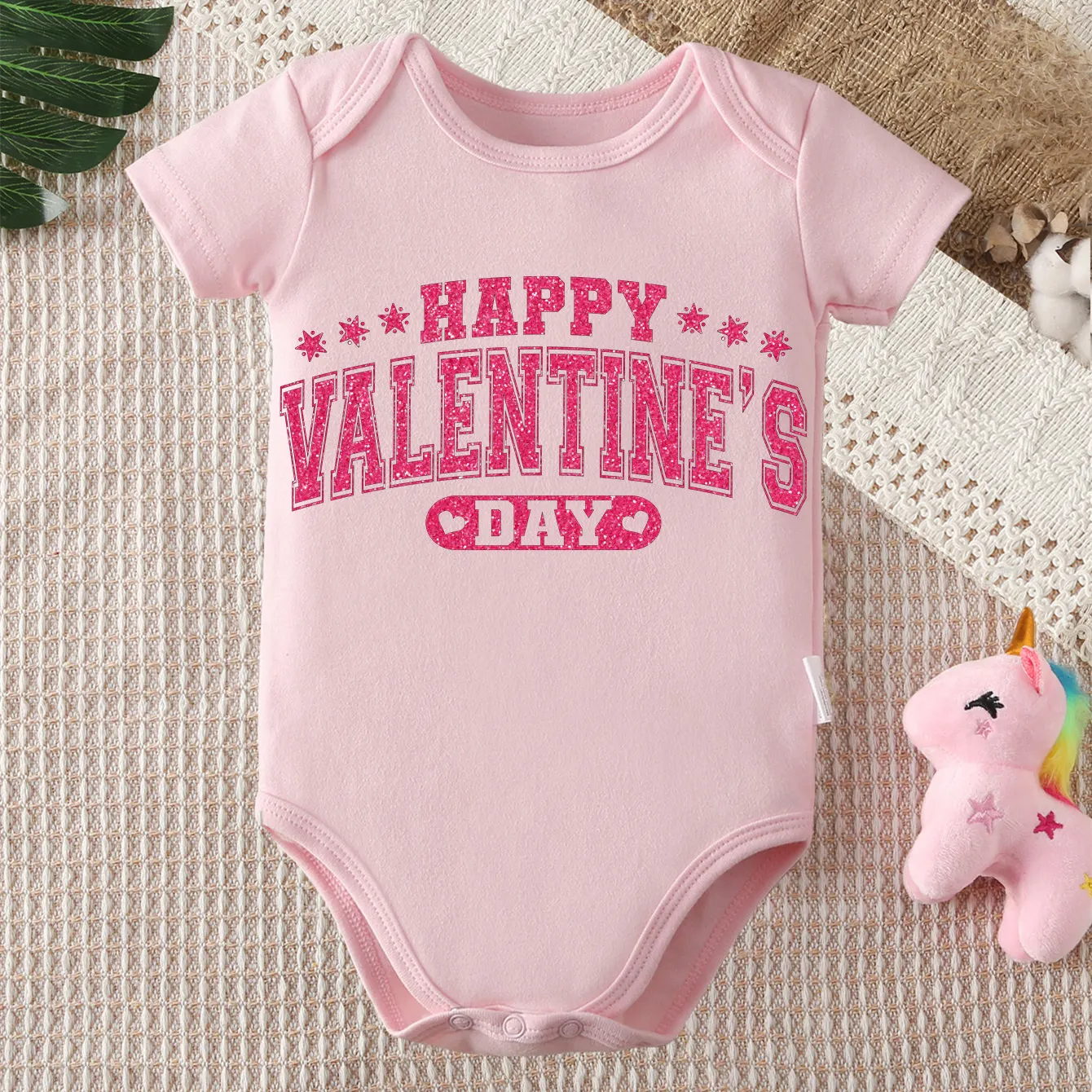 

Хлопковый комбинезон с принтом «С Днем святого Валентина», удобный комбинезон для малышей, комбинезон для новорожденных от 0 до 12 месяцев