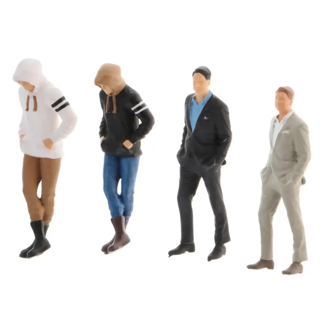 Escala 1:64 S modelo pintado à mão saudação clássico masculino figura decoração de mesa