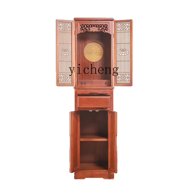 

ZK Living Room Buddha Niche Clothes Closet New Chinese Style Buddha Cabinet Household Solid Wood Worship Table God of Wealth