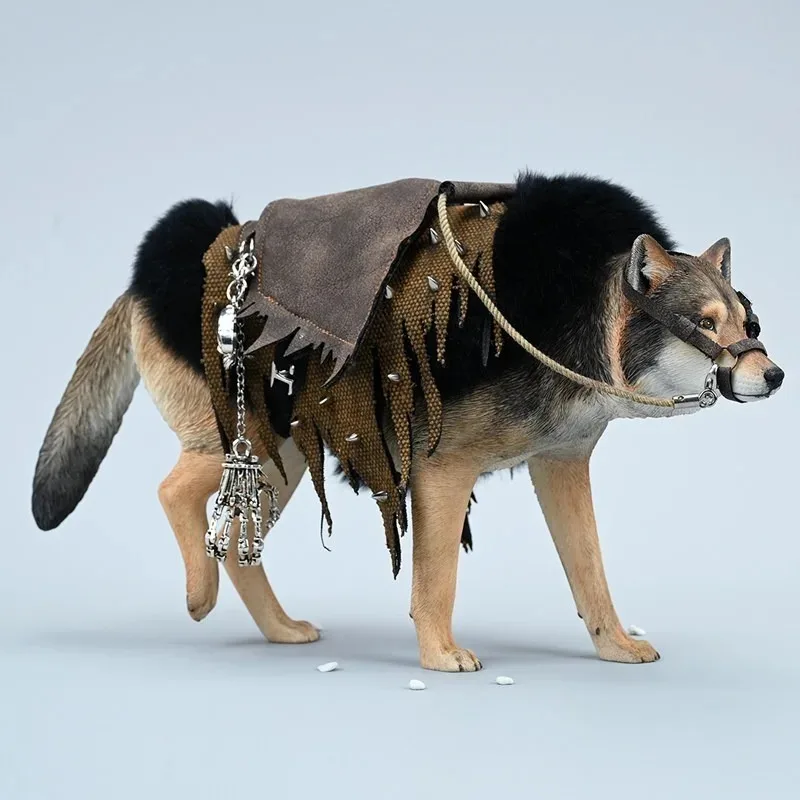 JXK 1/6 Maßstab Simuliertes Tier-Harzmodell Fierce Grassland Wolf für 12-Zoll-Actionfiguren Körper-Szenen-Zubehör auf Lager