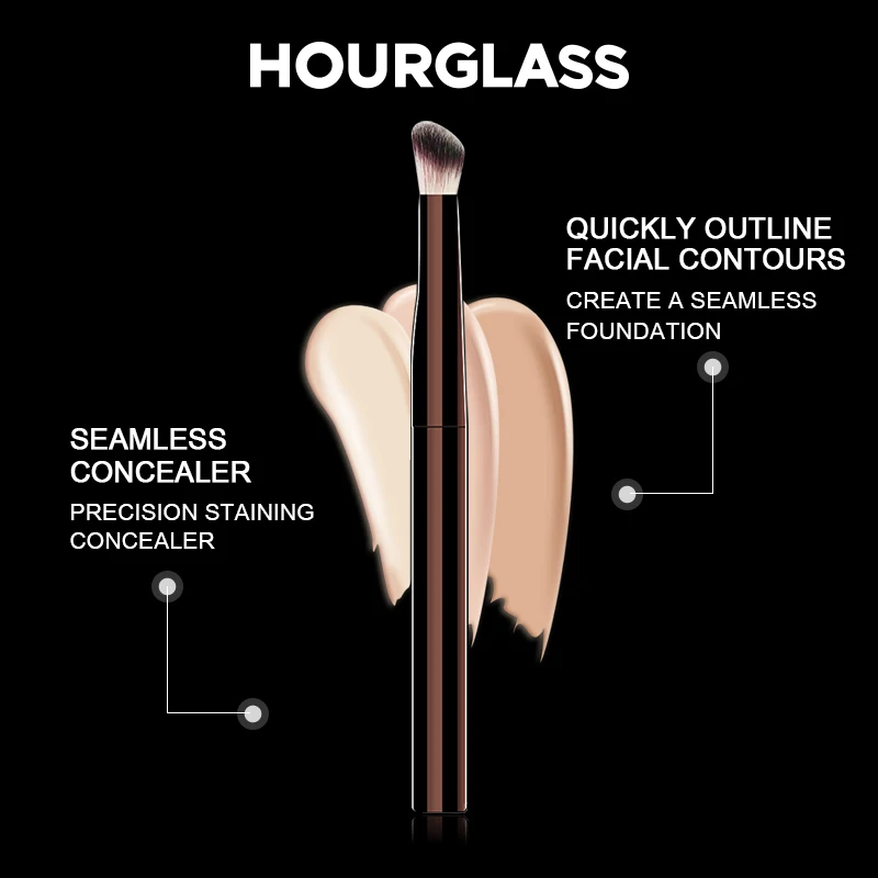 Hourglass No.19 Makeup Brush- Vanish Seamless Finish Concealer Brush Soft Fiber Hair Fashion Make up for women makeup brushes