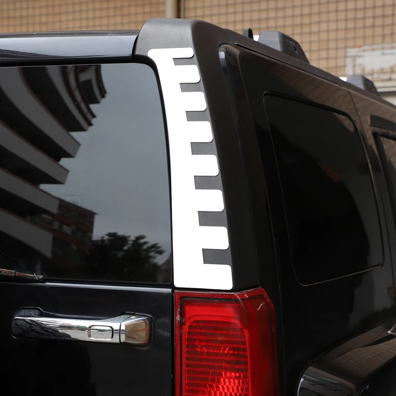 

For Hummer H3 2005-2009 Stainless Steel Silver Tail Light Decoration Sequins Car Exterior Accessories
