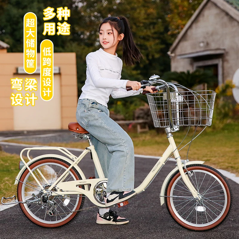 Student adult big basket bike Internet celebrity commuter lady car size wheel pet variable speed bike