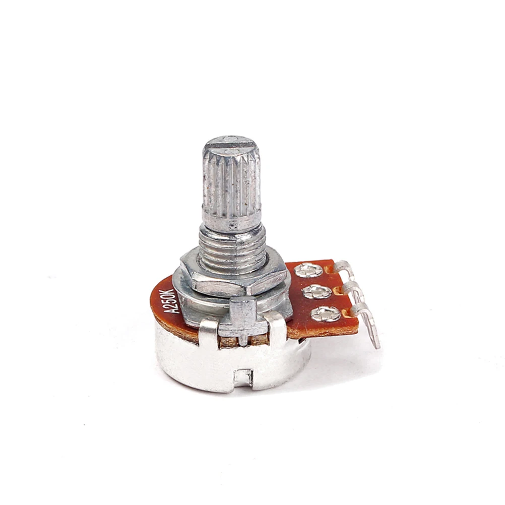 

A250k Mini Short Knurled Split Shaft Curved Pot Guitar Potentiometers Volume Tone Controls Easy Install Sturdy Material