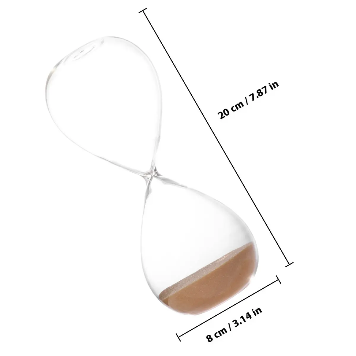 30 Minutes Sand Timer Transparent Glass Hourglass for Children's Teeth Brushing Home Decoration Study Aid Modern