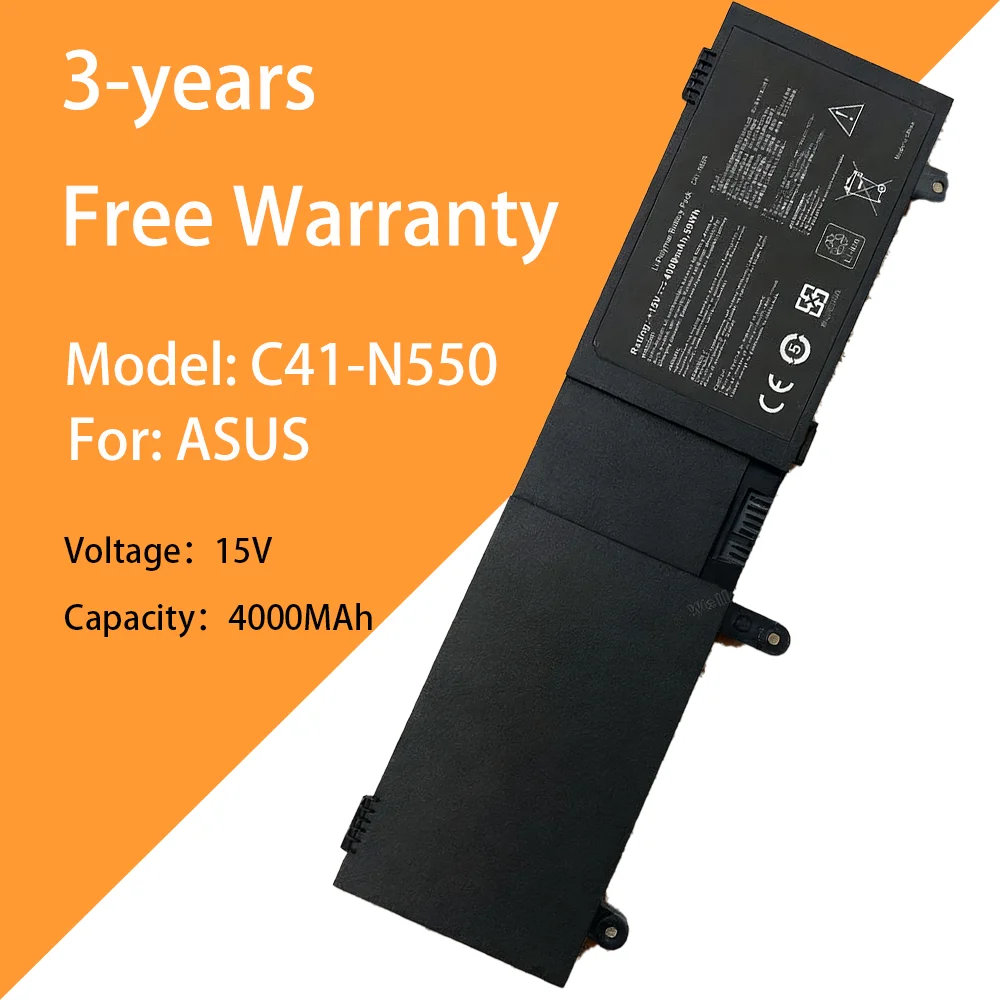 

15 В 4000 мАч аккумулятор для ноутбука C41-N550 новый для AS ASUS N550JK N550J N550X47JV-SL