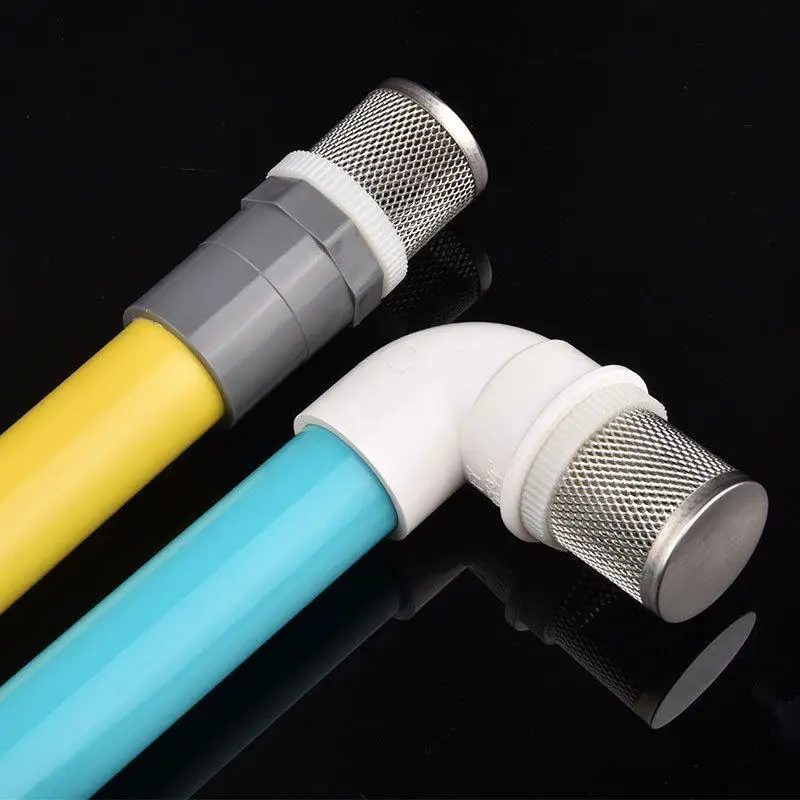 20~63mm 304 Stainless Steel Filter PVC Pipe For Small Aquarium Tank Water Pump Inlet Tube Filter Garden Drip Irrigation Filter