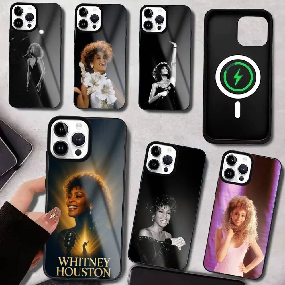 

W-Whitney Singer H-Houston Phone Case For iPhone17,16,15,14,13,12,11 Plus,Pro Max For Magsafe Wireless Charging