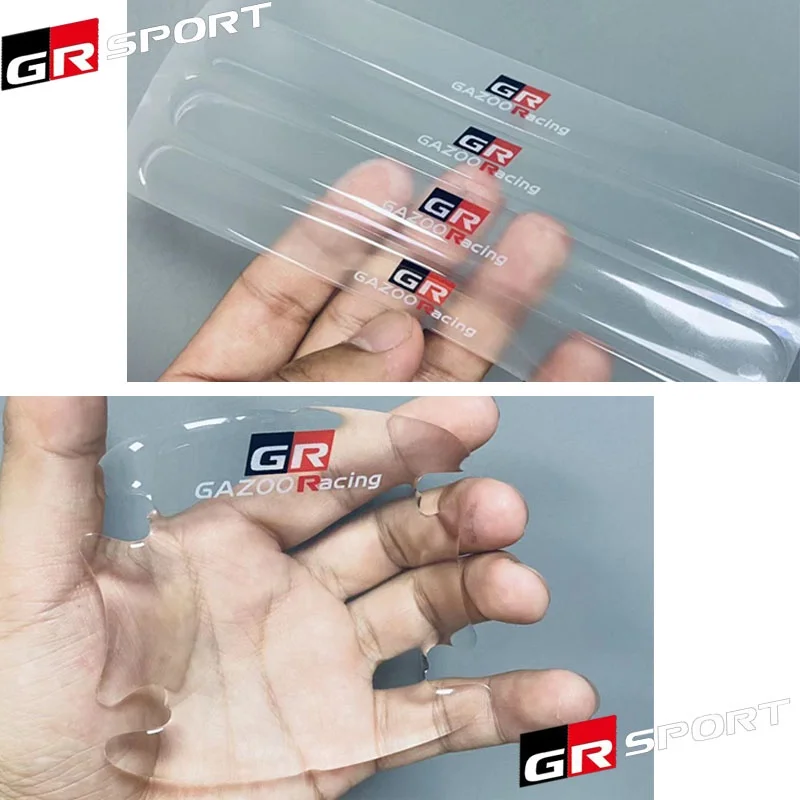 4/8pcs Silicon Transporant Car Door Handle Stickers Car Bowl Protection Anti Scratch for Toyota GR GAZOO Racing  Car Accessories