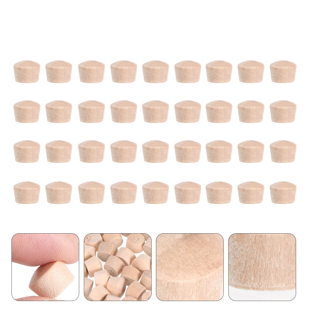 

300 pcs Wood Plugs Screw Hole Repair Round Head Plugs Replacement Parts Furniture Hardwares Fixing Accessories Wood Decorative
