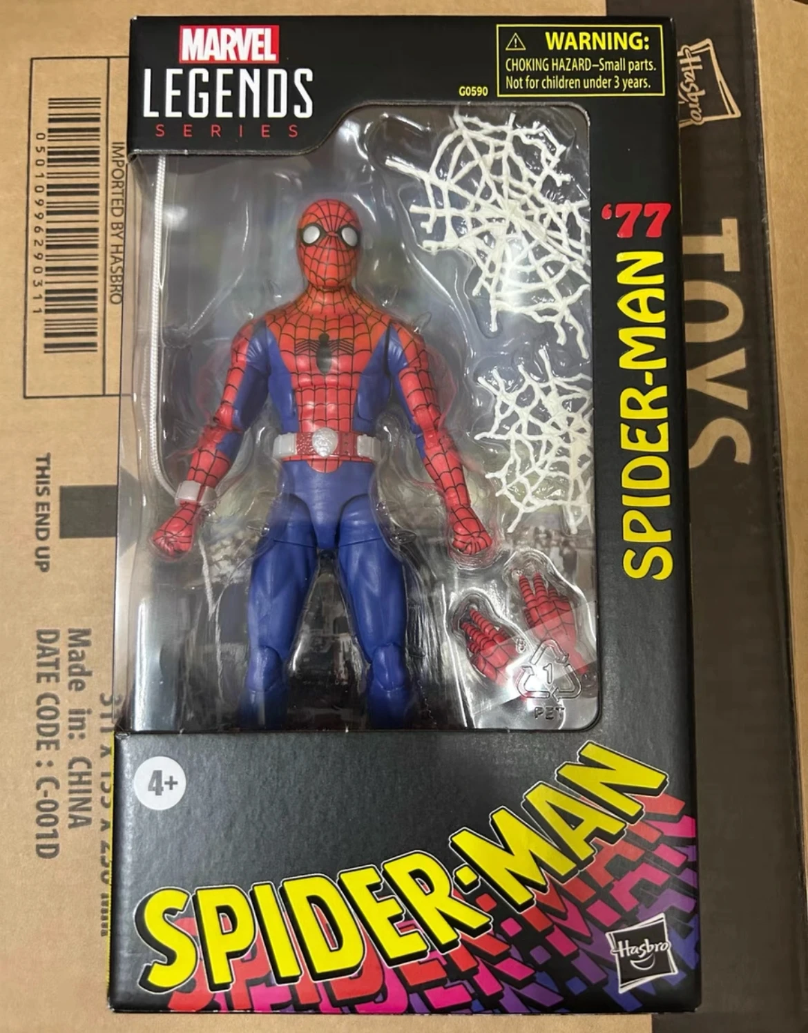 

В наличии Marvel Legends Человек-паук 77 лет дебютная версия 6-дюймовая фигурка украшение стола модель игрушки шарнирная подвижная кукла