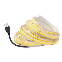 5V USB COB LED Strip Light 320Leds/M Warm Natural Cold White Flexible Light belt 2pin 8mm for Bedroom Living Room Home Decor