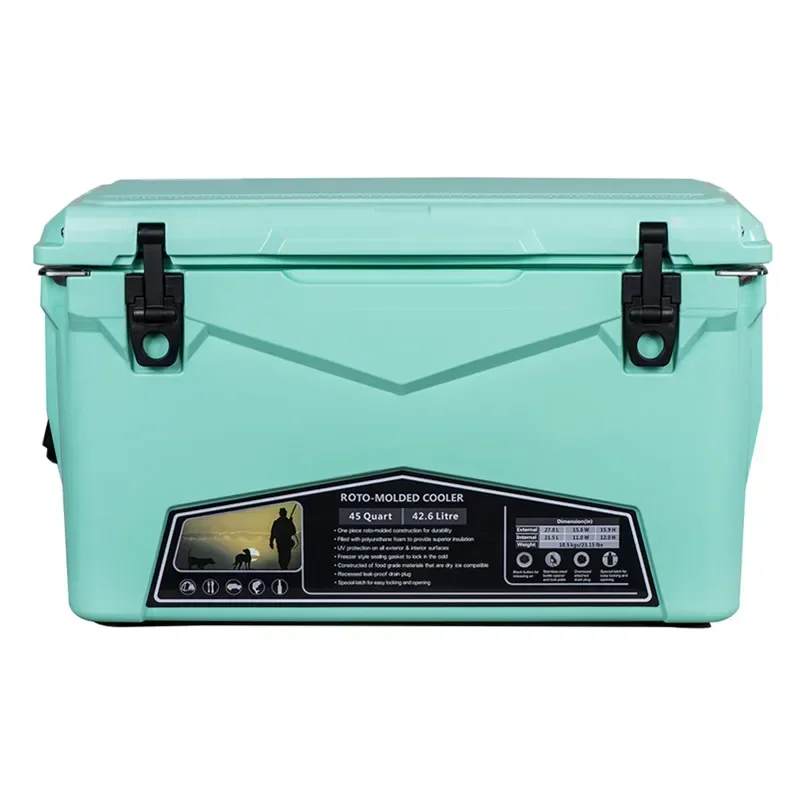 45QT Rotomolded Cooler Box, Plastic Ice Chest for Outdoor Picnic