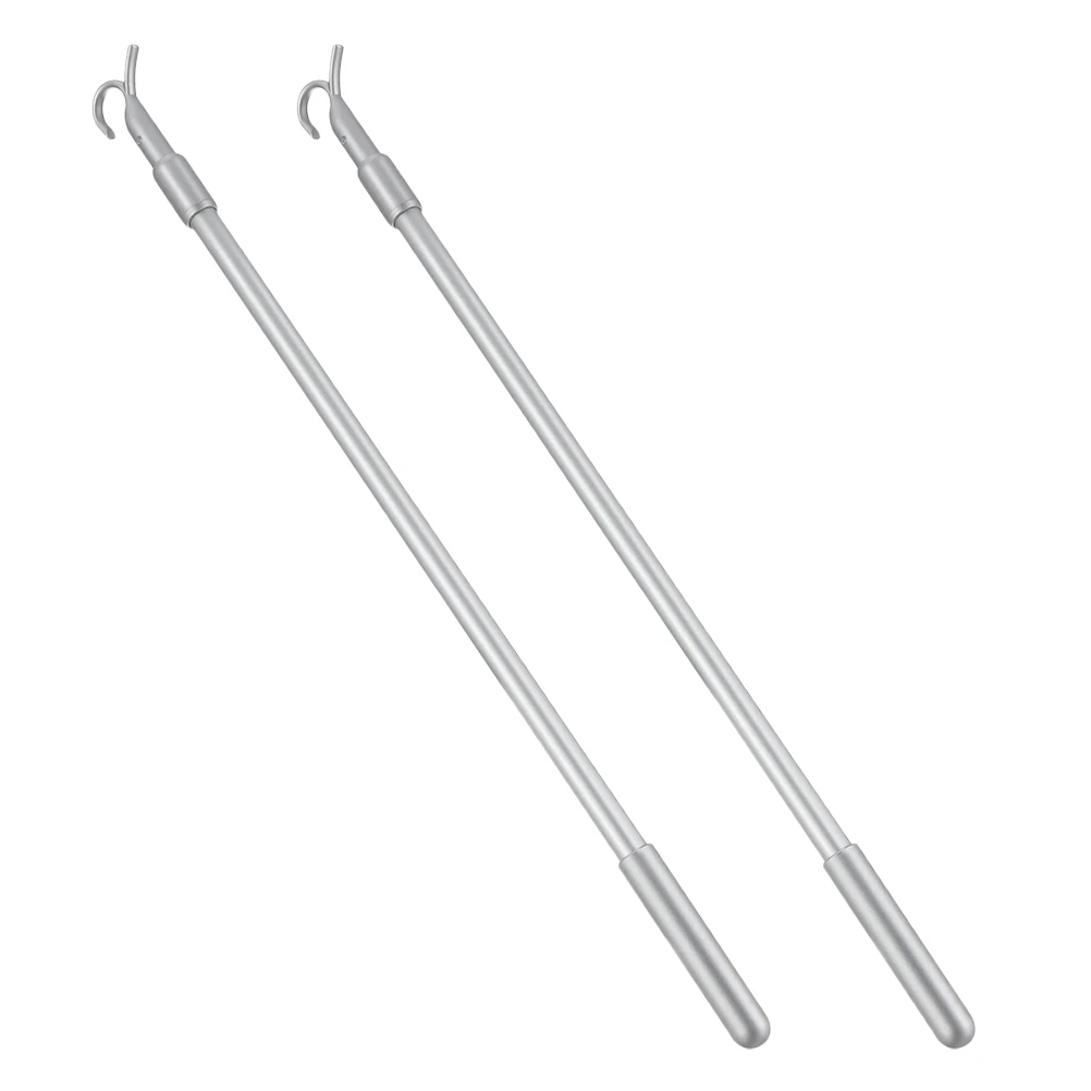 

2pcs Curtain Pull Rod: Telescoping Blind Wand Extension For Vertical Blinds Tilt Rod Adjustable Alloy Draw Stick Replacement