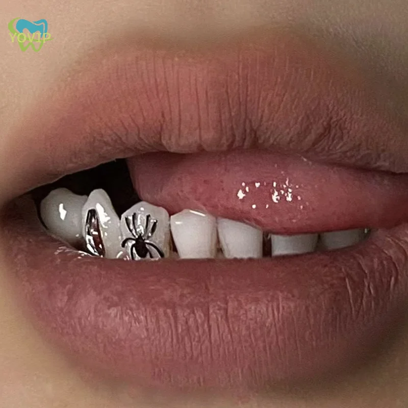 3pcs Teeth Gems Tooth Jewelry Ornaments With Box Fashion Teeth Gems Beauty Diamond Dental Crystal Teeth Jewelry Gem Decoration