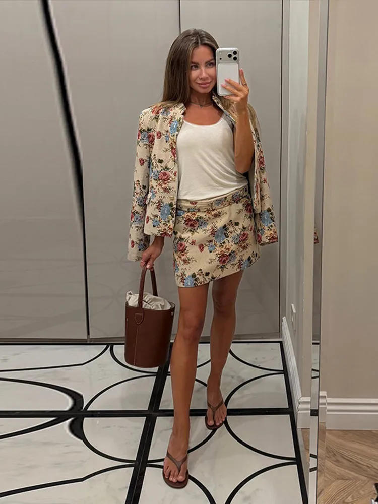 Bedruckte Stehkragen-Knopfjacken für Damen, Streetwear, Langarm, Einreihig, mit Taschen, Lose Mäntel, Herbst-Chic, Neue Oberbekleidung – Detail 13