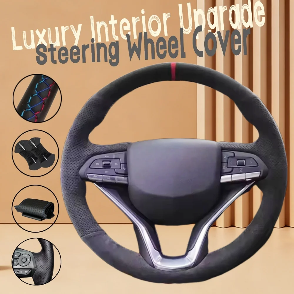 

Customize Soft Suede Leather Car Steering Wheel Cover CT6 XT4 CT5 XTS XT6 CT4 ATSL SRX Steering Wrap Cover For Cadillac XT5
